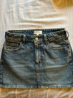 PacSun Blue Washed Denim Mini Skirt